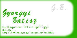 gyorgyi batisz business card